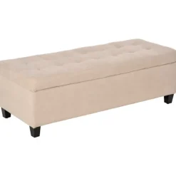Rootz polstret opbevaringsbænk - soveværelsesbænk - osmannisk - elegant design - 125 cm x 49 cm x 41,5 cm