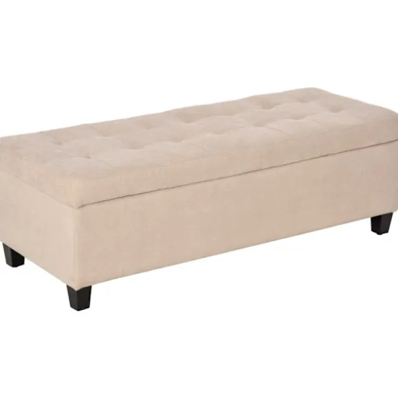 Rootz polstret opbevaringsbænk - soveværelsesbænk - osmannisk - elegant design - 125 cm x 49 cm x 41,5 cm