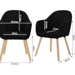 Rootz polstret spisestuestol - Komfortstol - Stilfuld siddeplads - Høj komfort - Robust og stabil - Alsidig brug - 55,5 cm x 83,5 cm x 56,5 cm
