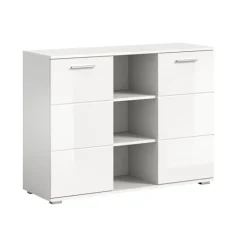 Rootz Prego -kommode - Kommode - Opbevaringsenhed - Træmateriale - Hvid - Tidløs design - 110 cm x 83 cm x 37 cm