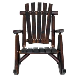 Rootz Rocking Chair - Antique Rocking Chair - Relaxing Chair - Chair With Armrest - Outdoor Rocking Chair - Waterproof Paint - Stylish Antique Design | Fyndiq