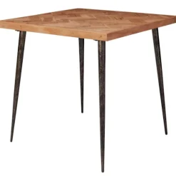 Rootz Room Spisebord 80x76x80 cm Massivt træ Acacia - Metal Industriel - Spisebord massivt lille - Køkkenbord træbord spisestue Lille spisebord træ - | Fyndiq