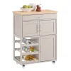 Rootz rullende køkkenvogn - Mobil serveringsvogn - rullevogn - Praktisk opbevaring - 67x87x38cm