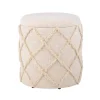 Rootz runde opbevaringskamler - Moderne Boho Ottomans - Dekorative siddepladser - Komfortpolstring - 45 cm x 40 cm x 45 cm