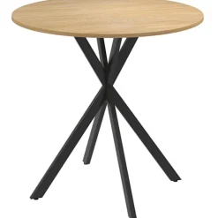Rootz rundt køkkenbord - Spisebord - Kompakt bord - Pladsbesparende - Robust og stabilt - Ø80x75cm - Brun + Sort