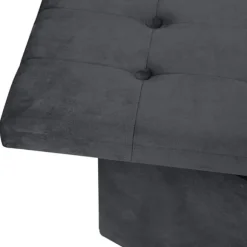 Rootz sammenfoldelig opbevaringsboks - Osmannisk bænk - Fløjlsbetræk - 80L Kapacitet - 76 cm x 38 cm x 37,5 cm - Maks. belastning 300 kg