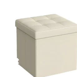 Rootz sammenfoldelig sædebryst - opbevaringsboks - sæde med opbevaringsplads - 22L kapacitet - 30 x 30 x 30 cm - Understøtter 130 kg