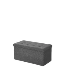 Rootz sammenfoldelig sædebryst - opbevaringsboks - sæde med opbevaring - 80L kapacitet - 76x38x38 cm - max 300 kg - linned som dækning - ideel til hje | Fyndiq
