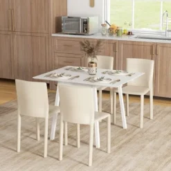 Rootz sammenklappeligt spisebord - Alsidigt bord - Stilfuldt bord - Pladsbesparende design - Holdbart fyrretræ - Multifunktionel brug - 86D x 110W x 7 | Fyndiq