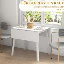 Rootz sammenklappeligt spisebord - Alsidigt bord - Stilfuldt bord - Pladsbesparende design - Holdbart fyrretræ - Multifunktionel brug - 86D x 110W x 7 | Fyndiq