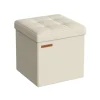 Rootz sædekiste Ottoman - Opbevaringsskammel - Fodstøtte - MDF polstret - 30 cm x 30 cm x 30 cm