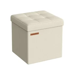 Rootz sædekiste Ottoman - Opbevaringsskammel - Fodstøtte - MDF polstret - 30 cm x 30 cm x 30 cm