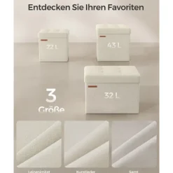 Rootz sædekiste Ottoman - Opbevaringsskammel - Fodstøtte - MDF polstret - 30 cm x 30 cm x 30 cm