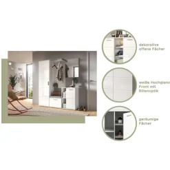 Rootz Shoe Cabinet - Garderobe - Indgangsarrangør - Wood Material - White - Ca. 55x79x37 cm