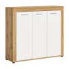 Rootz Shoe Cabinet - Shoe Storage Unit - Shoe Organizer - Elegant og funktionel - Hvid og brun - 120x108x37 cm