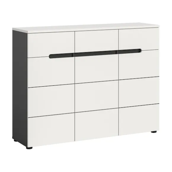 Rootz Shoe Cabinet - Shoe Storage - Footwear Organizer - Nem vedligeholdelse - 120x94x37 cm - Hvid efterligning