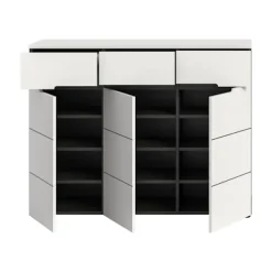 Rootz Shoe Cabinet - Shoe Storage - Footwear Organizer - Nem vedligeholdelse - 120x94x37 cm - Hvid efterligning