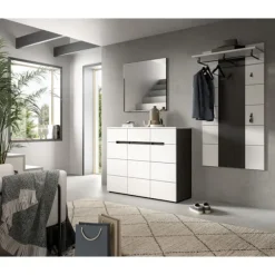 Rootz Shoe Cabinet - Shoe Storage - Footwear Organizer - Nem vedligeholdelse - 120x94x37 cm - Hvid efterligning