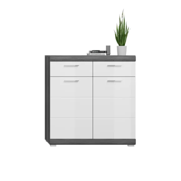 Rootz Shoe Cabinet Scout - Garderobe Stykke - Skoarrangør - High Gloss Front - Bæredygtigt træ - 90 cm x 96 cm x 37 cm