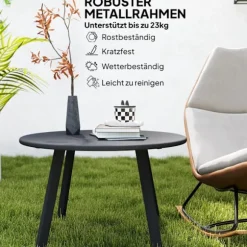 Rootz sidebord - balkonbord - sofabord - vejrbestandig og holdbar - Ø70 x 42 timer cm