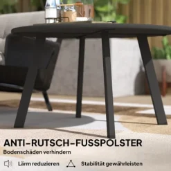 Rootz sidebord - balkonbord - sofabord - vejrbestandig og holdbar - Ø70 x 42 timer cm