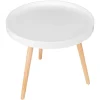 Rootz sidebord - kaffestativ - sengebord - dagligstue accent - lounge stativ - endebord - hvid - 50 x 44 cm (ø x H)