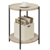 Rootz sidebord - Lille sofabord - Rundt endebord - Vintage trækorn - 43,2 cm x 49,5 cm x 43,2 cm