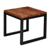 Rootz Sidebord - Massivt træ Sidebord - Bord - Sofabord - Sofabord - Træ - 45 x 40 x 45 cm - Brun - Sort