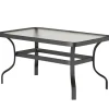Rootz sidebord - sofabord - balkonbord - stilfuld skaft design - afrundede hjørner - 95x55x46 cm sort sort