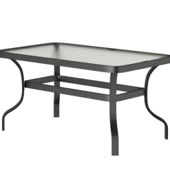 Rootz sidebord - sofabord - balkonbord - stilfuld skaft design - afrundede hjørner - 95x55x46 cm sort sort