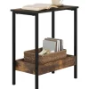 Rootz sidebord - sofabord - konsolbord - Robust og vandafvisende - 50 cm x 55 cm x 25 cm -brown & black metal ramme