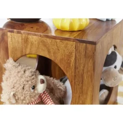 Rootz sidebord massivt træ Sheesham 35x35 cm Cube stuebord design landlig sofabord firkantet