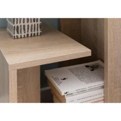 Rootz Sidebord 35x29,5x60 cm Træ Sonoma Design Sidebord Sofa - Sofabord lille moderne - Lille sofabord firkantet - Sofabord højt - Smal bord stue