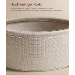 Rootz sidebordssæt - endebord - stofkurv - opbevaringsløsning - 75 cm x 45 cm - 71,5 cm x 15 cm - mat hvid - kamelbrun