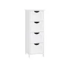 Rootz Sideskab - Kommode - Opbevaringsorganisator - Funktionelt design - Robust udførelse - Pladsbesparende - 30 cm x 82 cm x 30 cm - Hvid - MDF-plade | Fyndiq