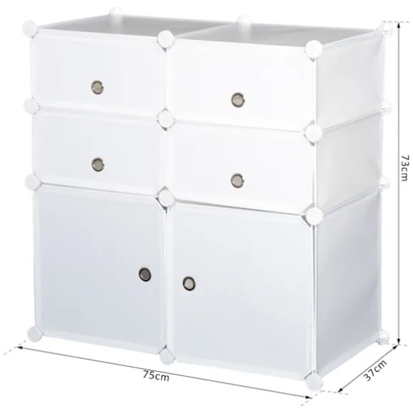 Rootz skabsgarderobe - hvid - stål, plast - 29,52 cm x 14,56 cm x 28,74 cm