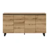Rootz skænk - Opbevaringsskab - Buffet Unit - Rig opbevaring - 160x84x36cm brun og sort