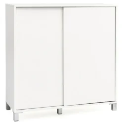 Rootz skoskab træ hvid 100x108x37,5 cm hylde høj - Design skohylde Stort 20 par sko Skohylde entre - Skoopbevaringsplads sparer - Skoopbevaringsrum mø | Fyndiq