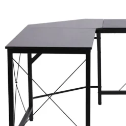 Rootz Skrivebord - Kontorbord - Spillebord - L Shape Skrivebord - Sort - 150 x 150 x 76 cm