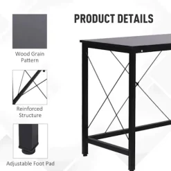 Rootz Skrivebord - Kontorbord - Spillebord - L Shape Skrivebord - Sort - 150 x 150 x 76 cm