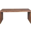 Rootz skrivebord massivt træ Sheesham computerbord 180 cm bredt ægte træ design arkiveringskontorbord i landlig stil