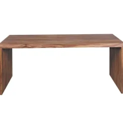 Rootz skrivebord massivt træ Sheesham computerbord 120 cm bredt ægte træ design arkiveringskontorbord i landlig stil