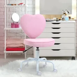 Rootz Skrivebordsstol - Stol drejelig - Stol Computer - Stol - Stolesæde - Pink - 40 x 50 x 79-89 cm