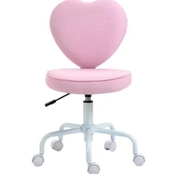 Rootz Skrivebordsstol - Stol drejelig - Stol Computer - Stol - Stolesæde - Pink - 40 x 50 x 79-89 cm