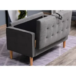 Rootz Sofa - 2-personers - Dobbelt sovesofa - Grå - 111 x 62 x 78 cm