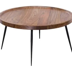 Rootz Sofabord - Massivt Træ - Brun -75 x 39 x 75 cm