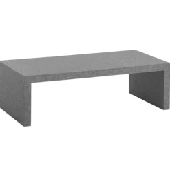 Rootz Sofabord - Moderne betonudseende - Subtil U -form - Beskyttelse af skridsikre - 110 cm x 55 cm x 35 cm