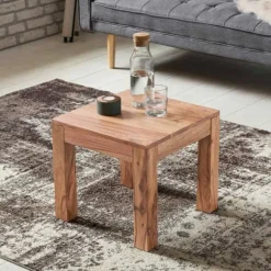 Rootz Sofabord - Sidebord - Massivt træ - 45 x 45 cm - Brun - Sofaborde