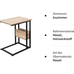 Rootz sofabord - sidebord - lys eg - robust konstruktion - let at samle - alsidigt - kompakt design - 55 cm x 36 cm x 59,5 cm