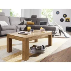 Rootz Sofabord - Sofabord - Massivt træ - Acacia - 110 x 60 cm - Rektangulært - Naturlig